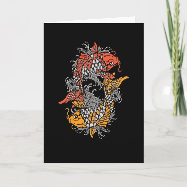 Cartão Balancing Koi (Frente)