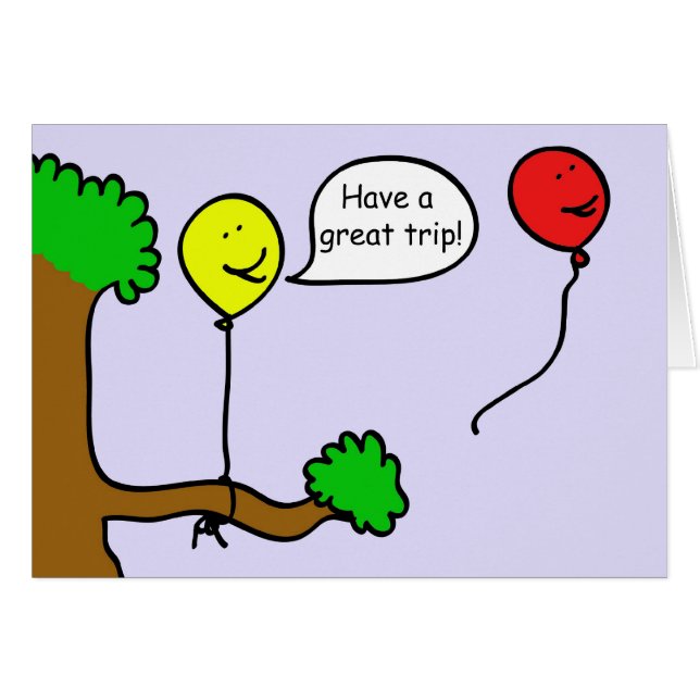 Cartão Balão a Viajar (Frente Horizontal)