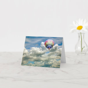 Cartão - Balão de ar quente em voo