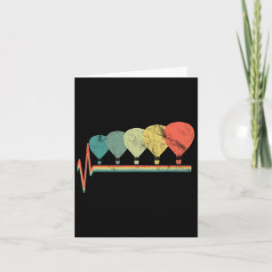 Cartão Balão de Ar Vintage Voa Piloto Aviador 