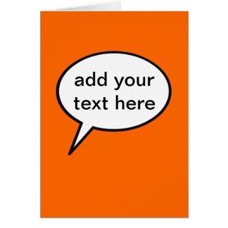 Cartão balão de fala de desenho personalizável