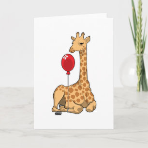 Cartão Balão de Girafa
