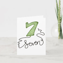 Cartão balão de sétimo aniversário