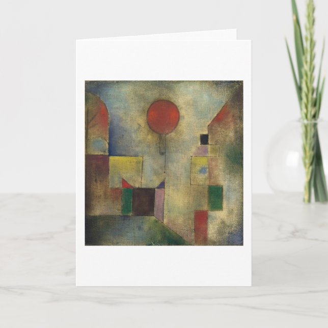 Cartão Balão Vermelho - Paul Klee (Frente)