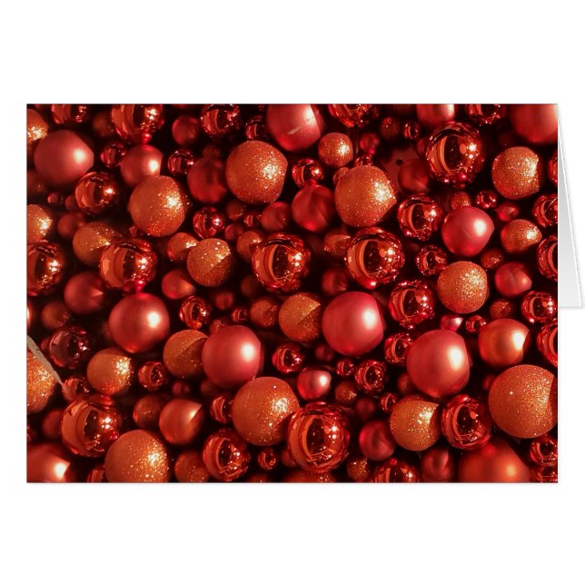 Cartão Balas Vermelhas de decoração de Natal (Frente Horizontal)