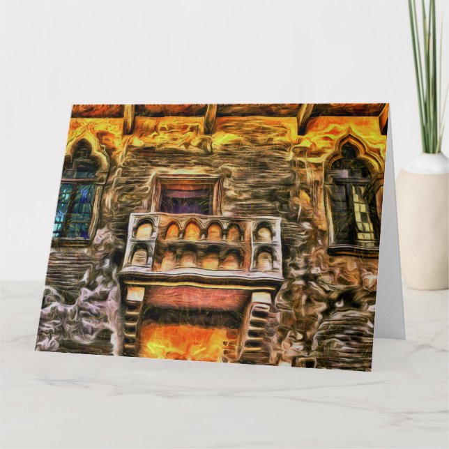 Cartão Balcony Verona Van Gogh, de Julieta (Frente)