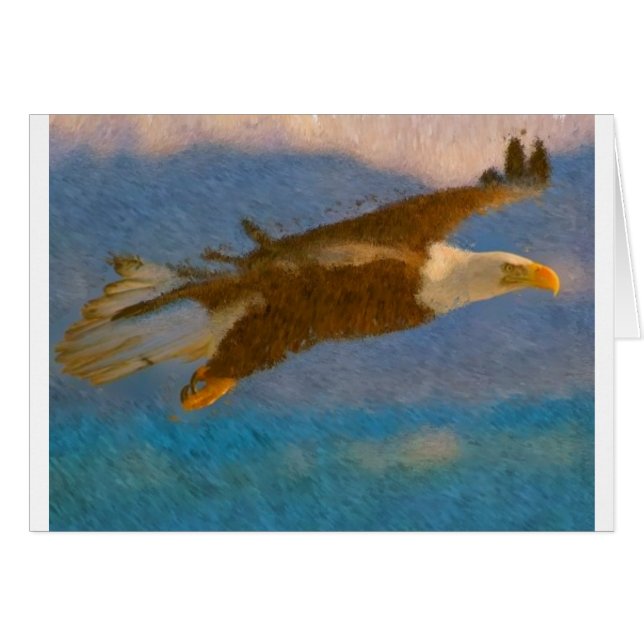 Cartão bald-eagle-flight_Painting (Frente Horizontal)