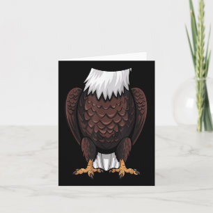 Cartão Bald Eagle Halloween Custa Crianças Simples Engraç