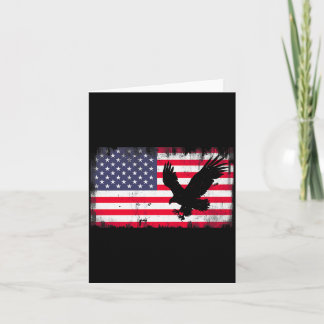 Cartão Bald Eagle Usa Flag Patriotic Fourth Of July Dom