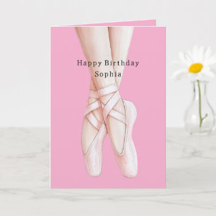 Cartão Balé Ballerina, Gingerbird Girl Aniversário