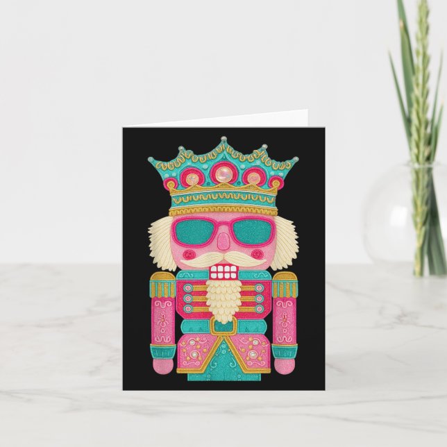 Cartão Balé de Natal Rosa Rosa Nutcracker Esquadrão Rosa  (Frente)