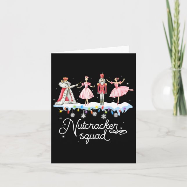 Cartão Balé de Nutcracker de Natal Dançando Mulheres Cria (Frente)