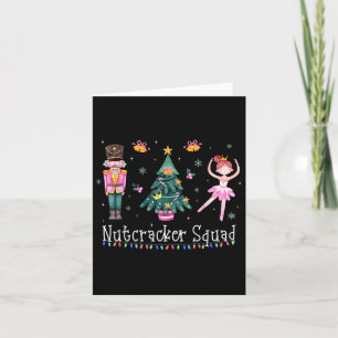 Cartão Balé de Nutcracker de Natal Dançando Mulheres Cria