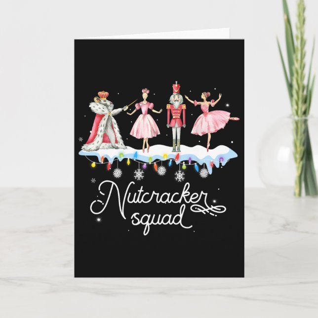 Cartão Balé de Nutcracker de Natal Dançando Mulheres Cria (Frente)