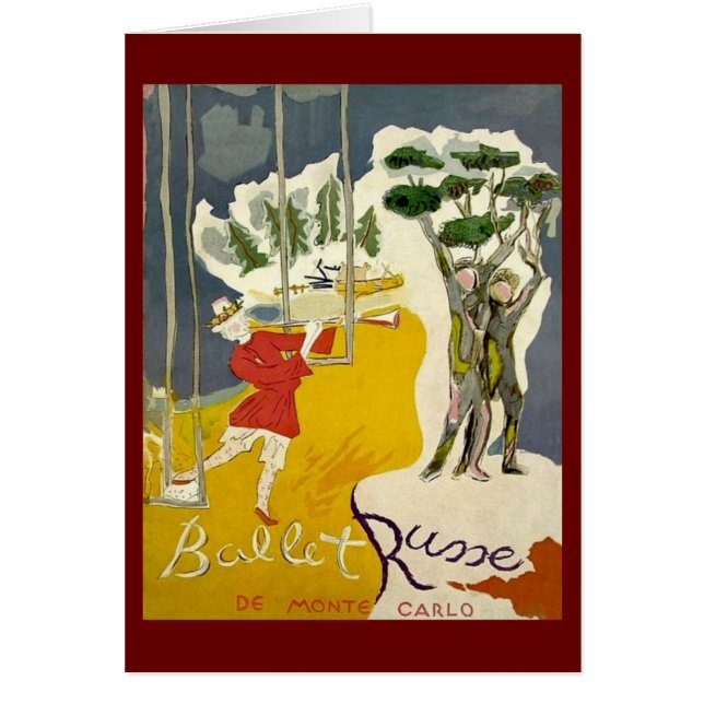 Cartão Balé Russe de Monte - Carlo (Frente)