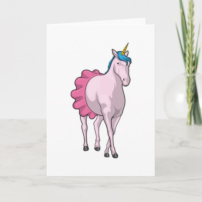 Cartão Balé Unicorn Ballerina (Frente)