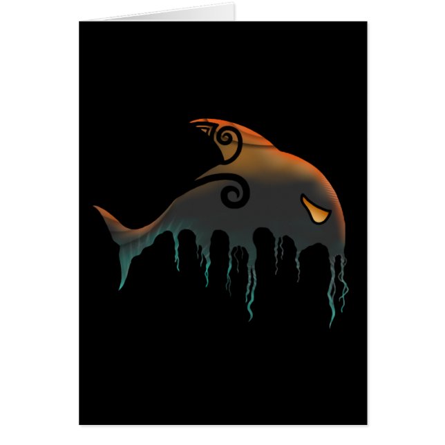 Cartão baleia assassina Halloween (Frente)