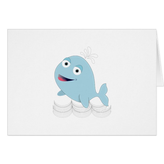 Cartão Baleia Azul (Frente Horizontal)