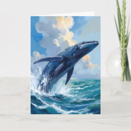 Cartão Baleia Azul Animal Marinho