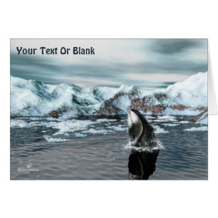 Cartão Baleia-de-cabeça