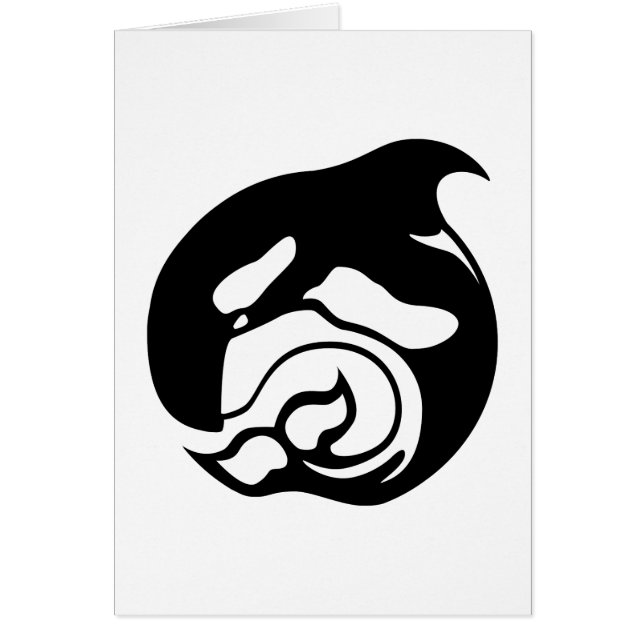 Cartão baleia de orca (Frente)