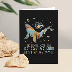 Cartão Baleia No Oceano Eu Moro Para Perder Meu Mar De Me