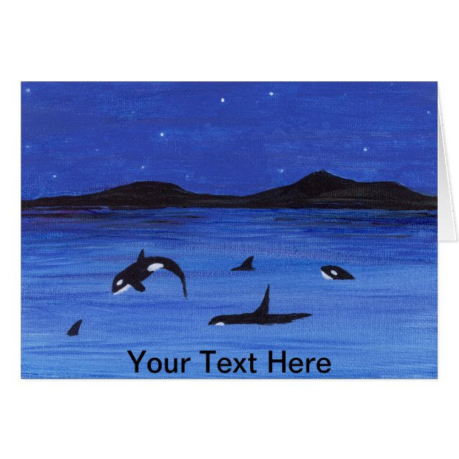 Cartão Baleias Assassinas (Frente Horizontal)