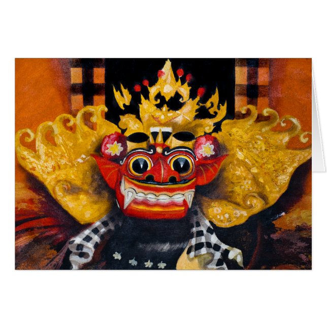 Cartão Balinese Barong (Frente Horizontal)