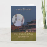 Cartão Ball Park 10th Birthday Grandson Card<br><div class="desc">Uma bela noite no baile é uma imagem perfeita para desejar a seu neto um feliz aniversário de 10 anos!</div>