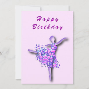 Cartão Ballerina Birthday - Balé Dançarina