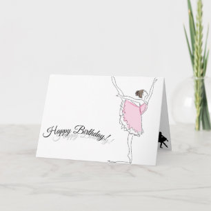 Cartão Ballerina Birthday Card