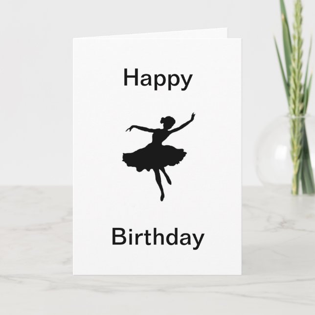 Cartão Ballerina Birthday Card (Frente)