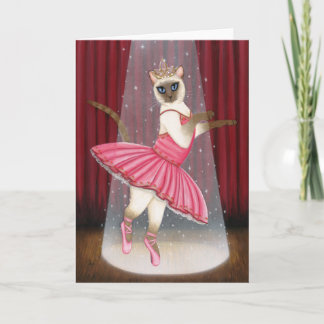 Cartão Ballerina Cat Chocolate Point Siamese