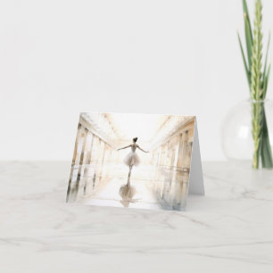 Cartão Ballerina Dançando num VAZIO Hall