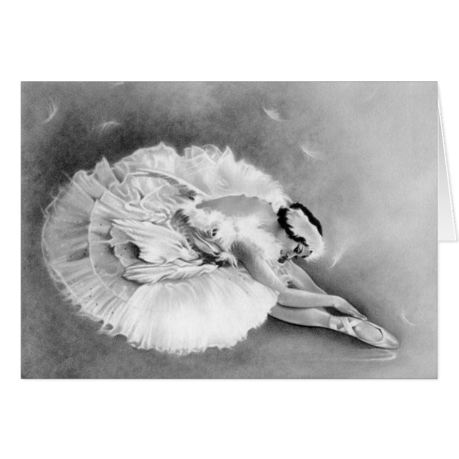 Cartão Ballerina Dying Swan Card (Frente Horizontal)
