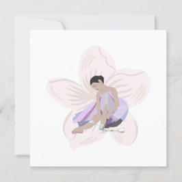 Cartão Ballerina e Flor