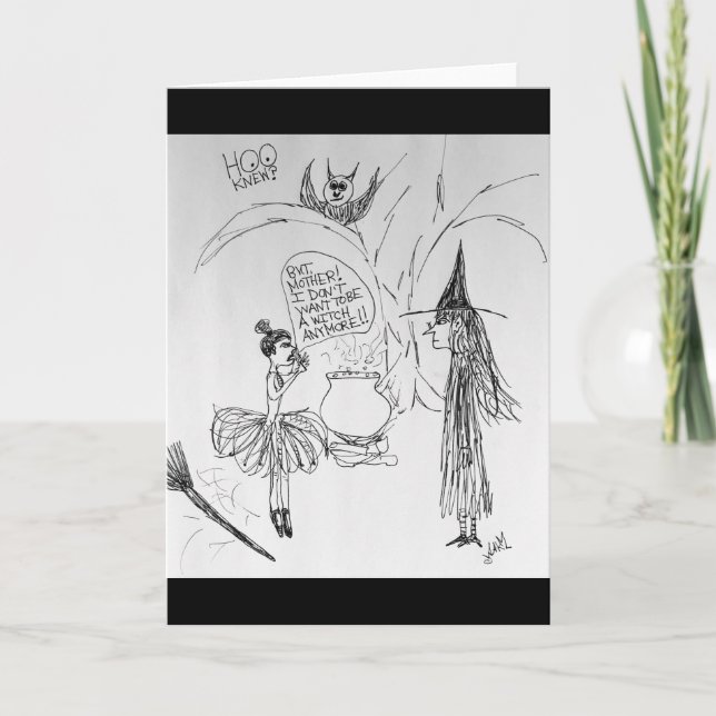 Cartão Ballerina Não É Mais Uma Saudação De Halloween (Frente)