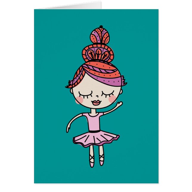 Cartão Ballerina Rosa (Frente)