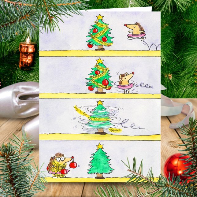 Cartão Ballet de Natal Cômico cumprimento  (Criador carregado)