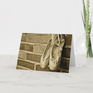 Cartão ballet slippers greeting card