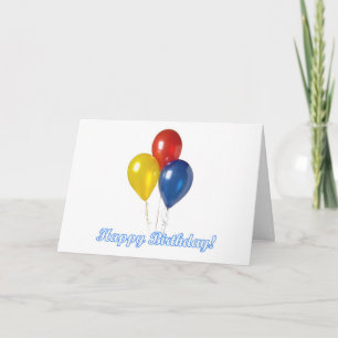 Cartão ballons do aniversário