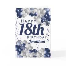 Balões Azuis-Marinho de 18 Anos