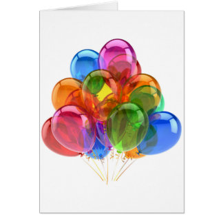 Cartão Balões Coloridos