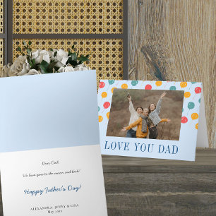 Cartão Balões coloridos Dia de os pais de laranja vermelh