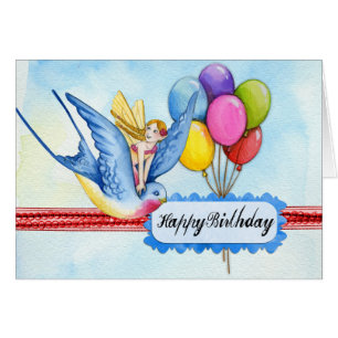 Cartão Balões coloridos feericamente