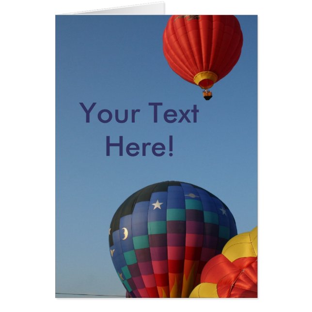 Cartão Balões da estrela e da lua! (Frente)