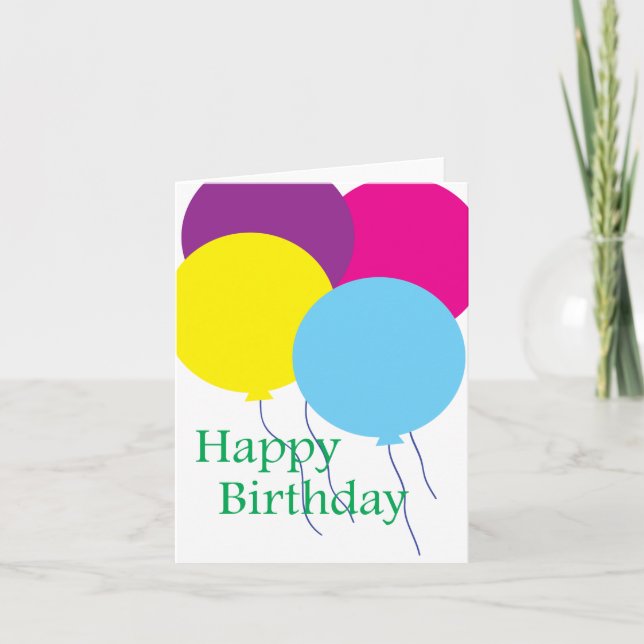 Cartão Balões de Aniversário (Frente)