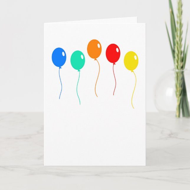 Cartão Balões de Aniversário (Frente)