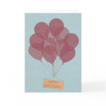 Balões de aniversário felizes