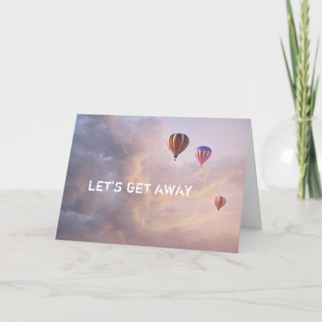 Cartão Balões de ar quente (Frente)